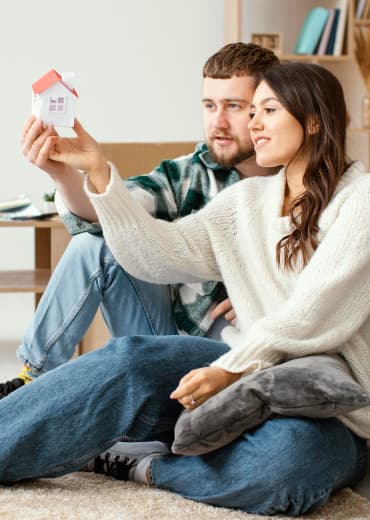 Couple with new house